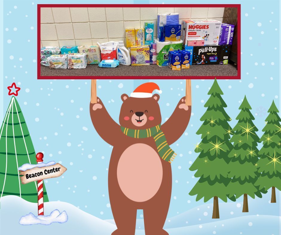 Picture of the donations made to the Beacon Center