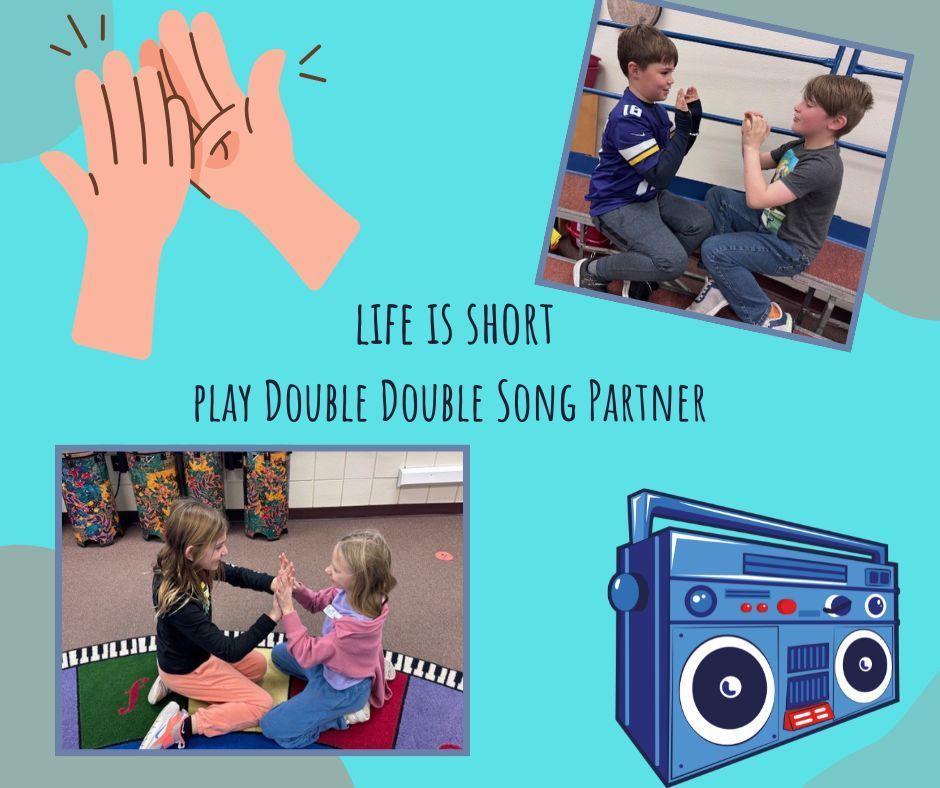 students playing  Double Double Song Partner Activity