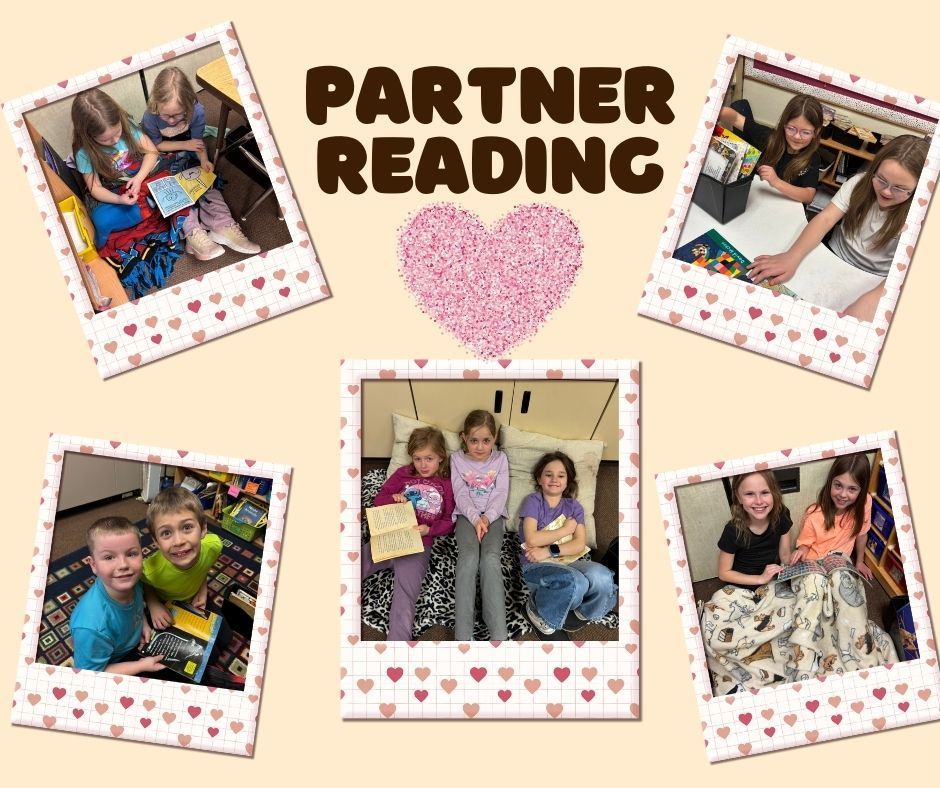 2nd graders partner reading