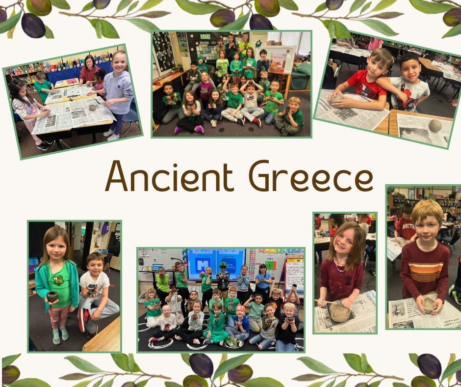 students creating pinch pots