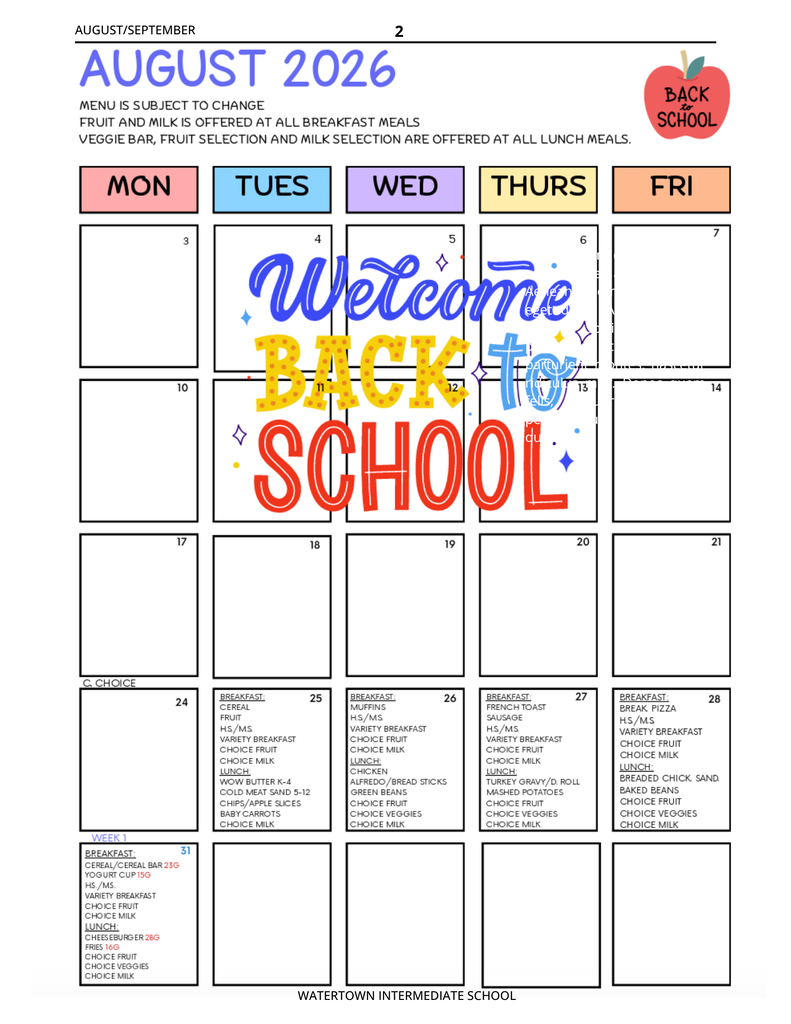 August/September Newsletter