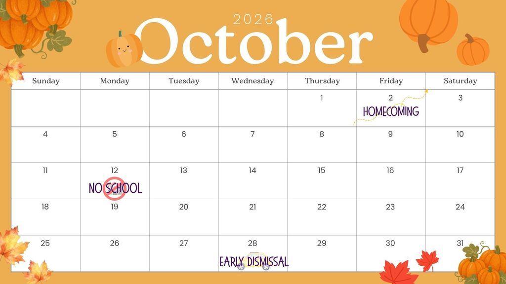 October 2026 Calendar
