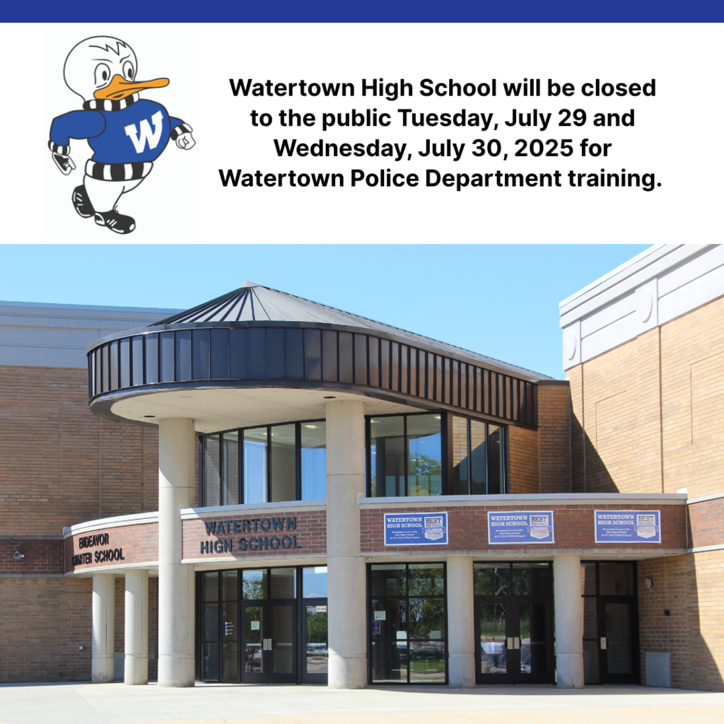 WHS Flyer for temporary building closure July 29 and 30
