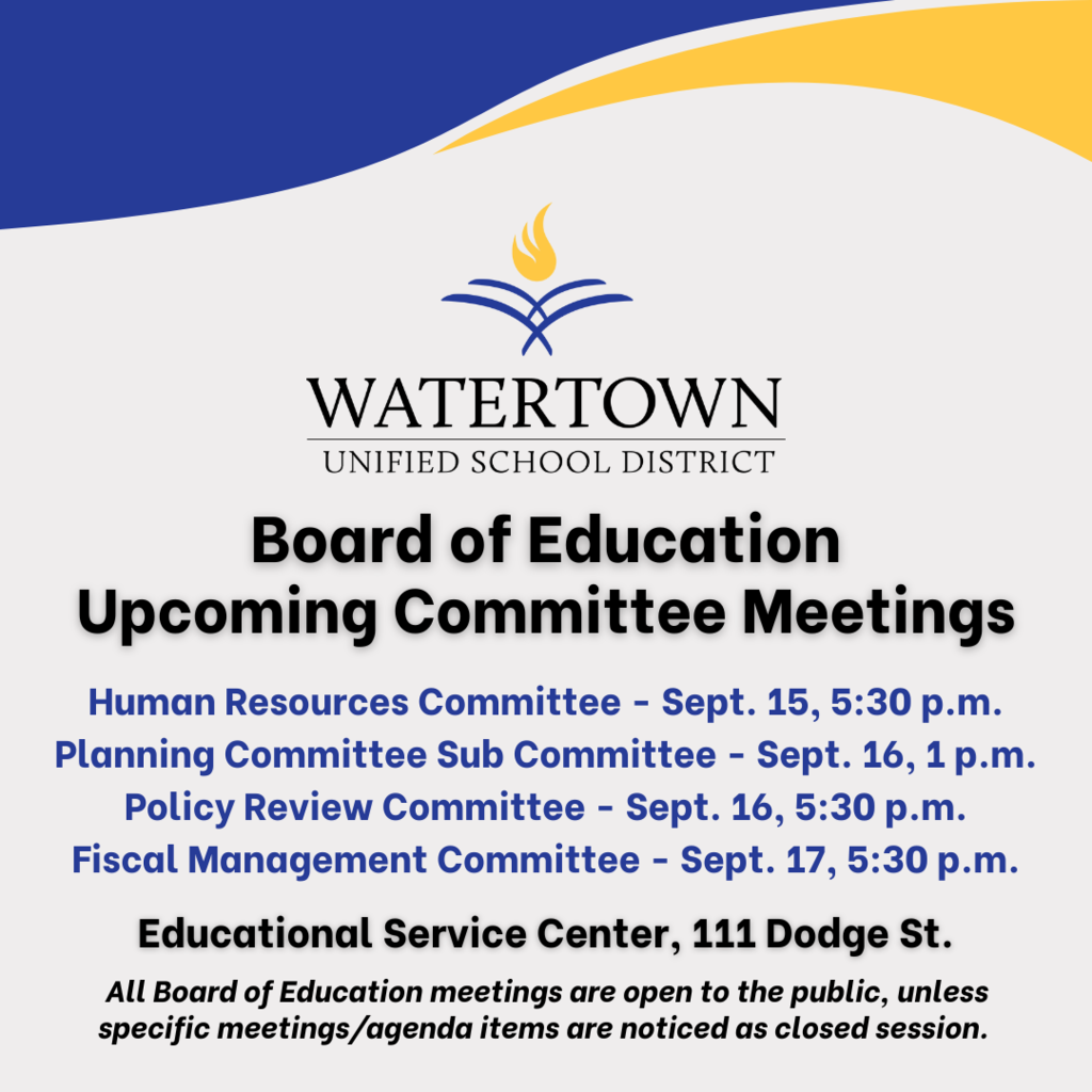 Board of Education Committee Meetings