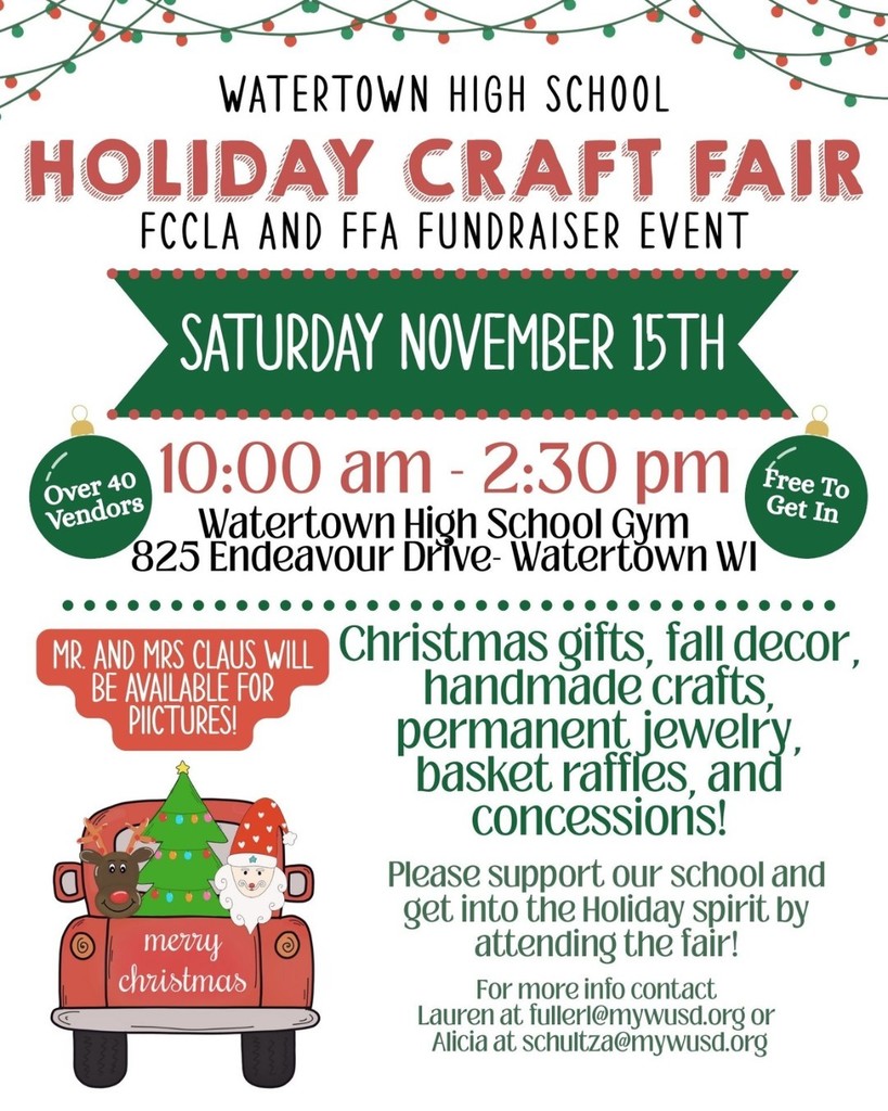 WHS Holiday Craft Fair Nov. 15