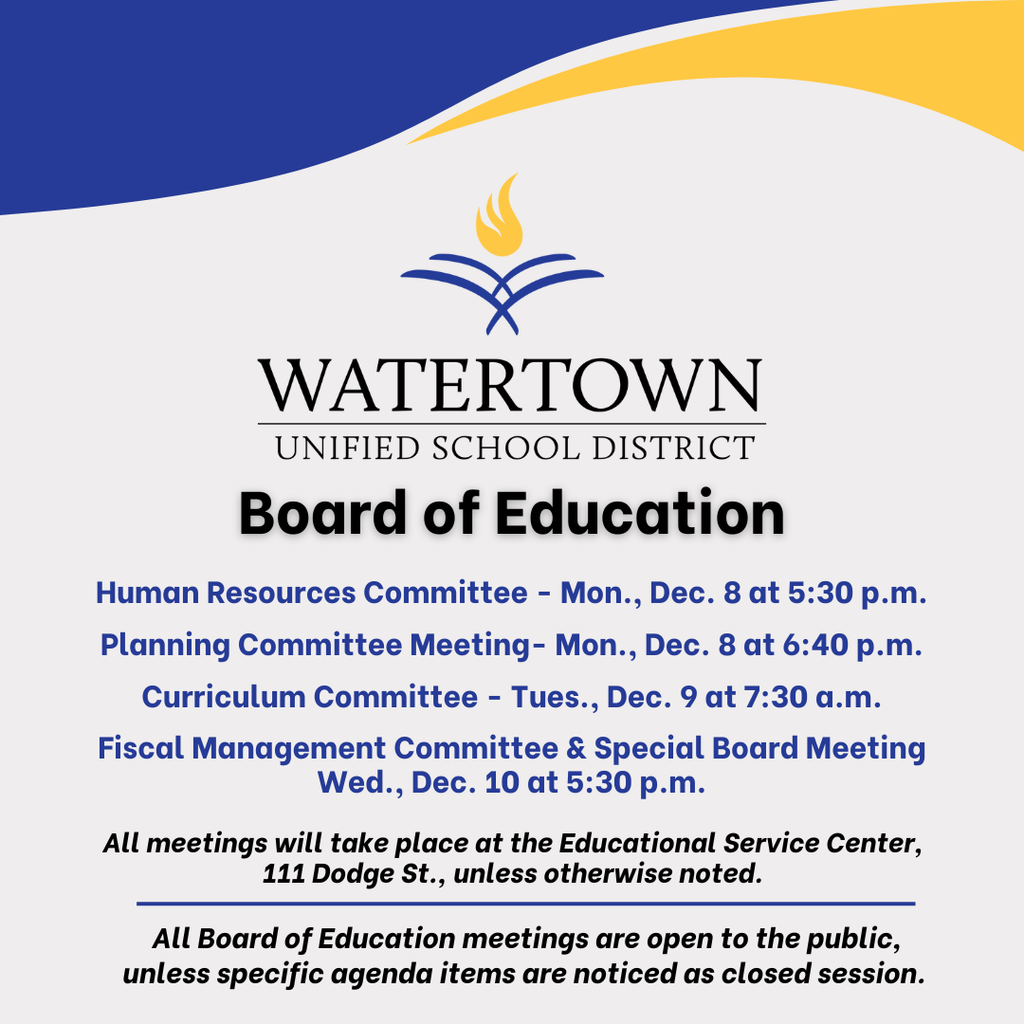 Board of Education Committee Meetings Notice