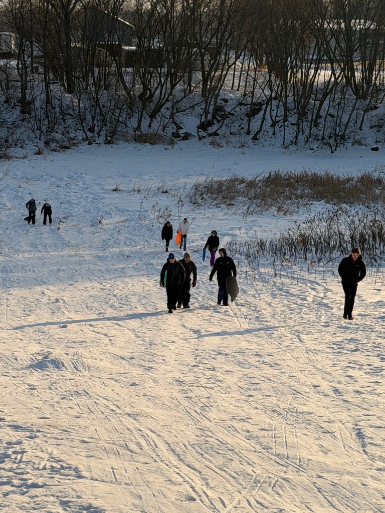 Sledding with heart rate monitors