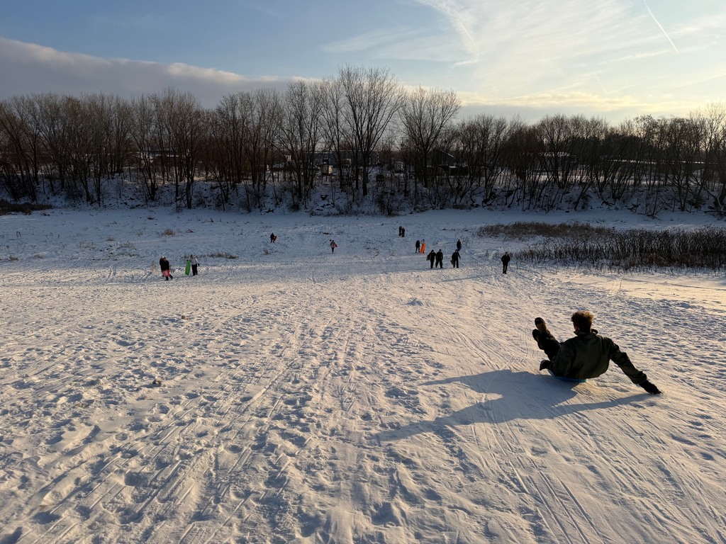 Sledding with heart rate monitors