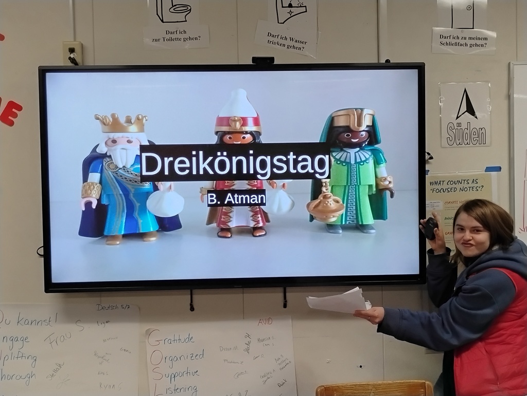 German language students learn about holiday traditions