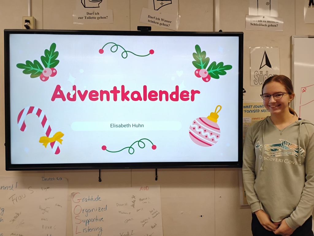 German language students learn about holiday traditions