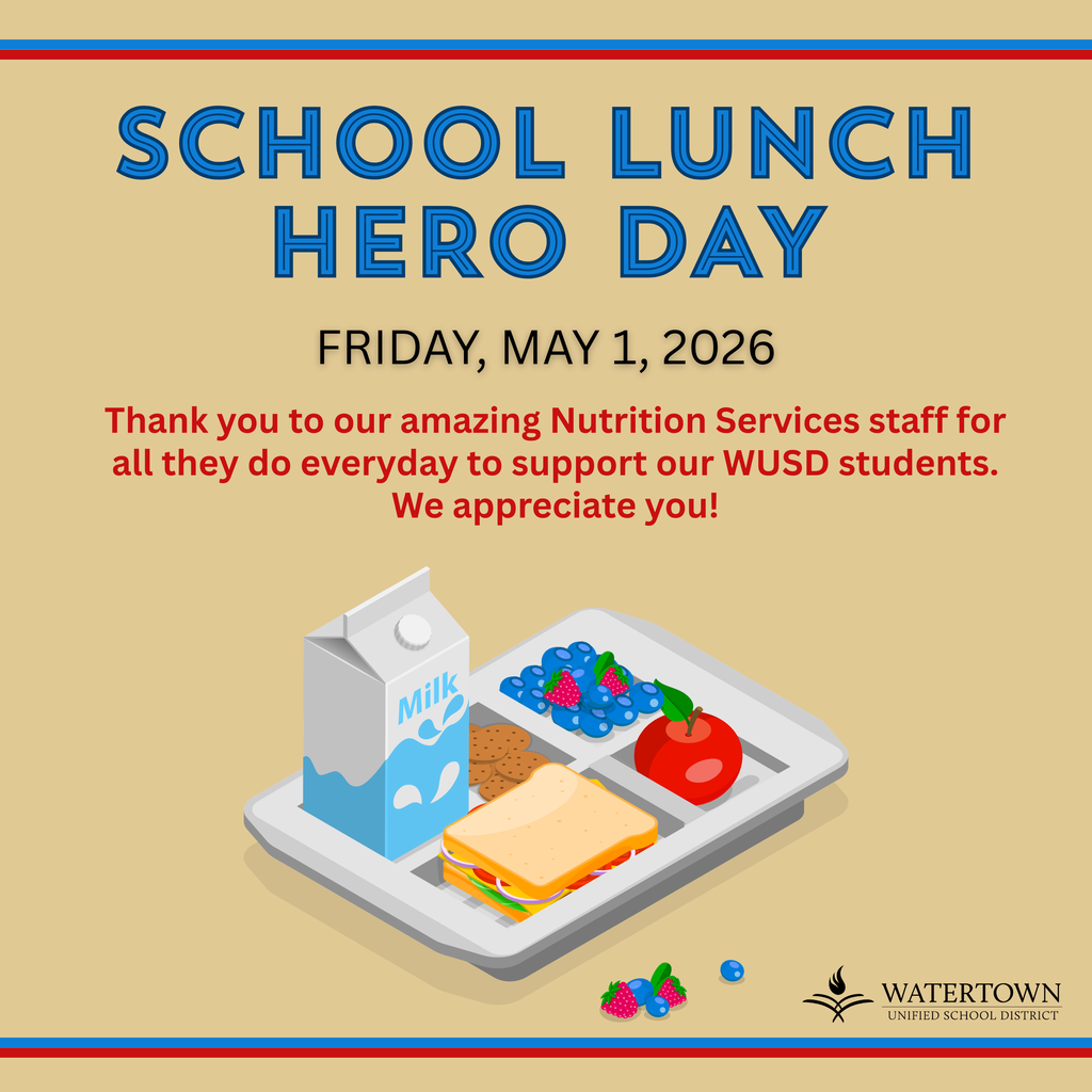 School Lunch Hero Day Flyer Friday, May 1, 2026