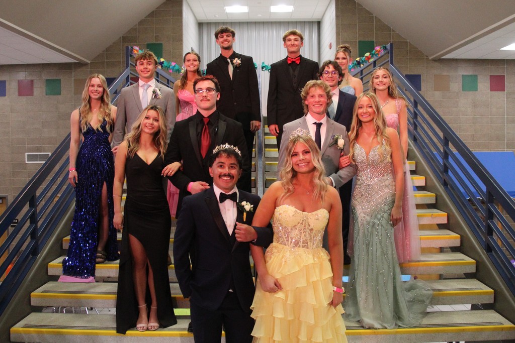 2026 Watertown High School Junior Prom Court members are pictured. Andre Leija was crowned king and Callie Wehner was crowned queen.
