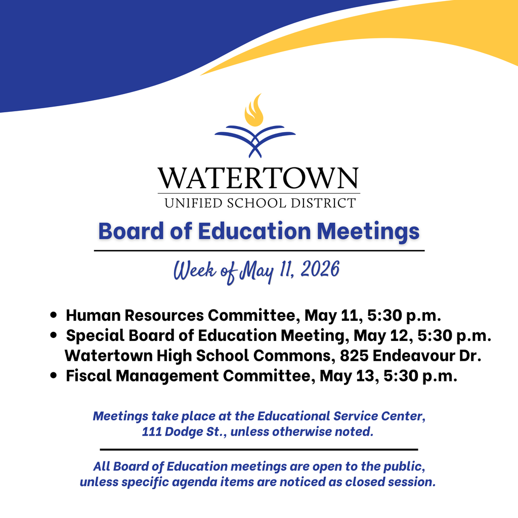 Board of Education Meetings for Week of May 11, 2026