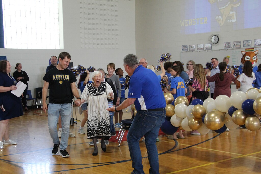 Webster Elementary School holds special assembly to honor retiring principal, Brad Clark