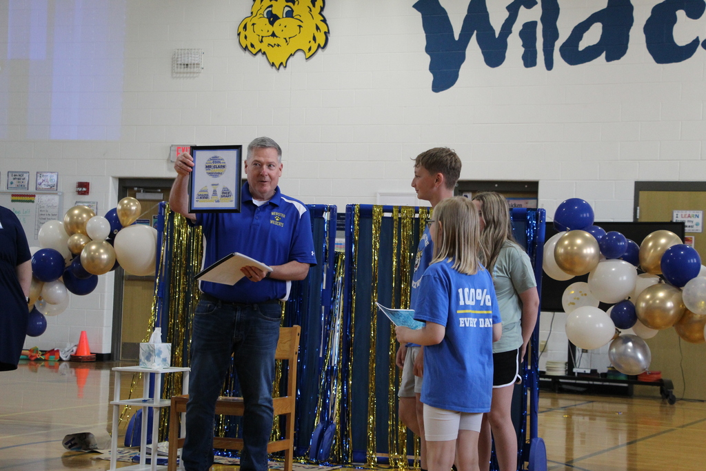 Webster Elementary School holds special assembly to honor retiring principal, Brad Clark
