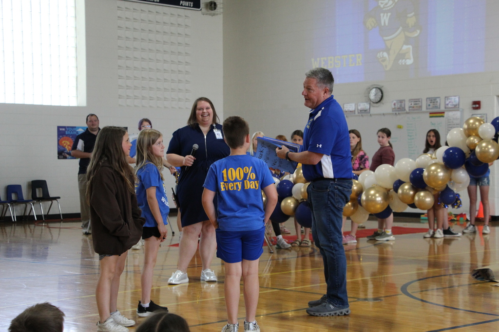 Webster Elementary School holds special assembly to honor retiring principal, Brad Clark