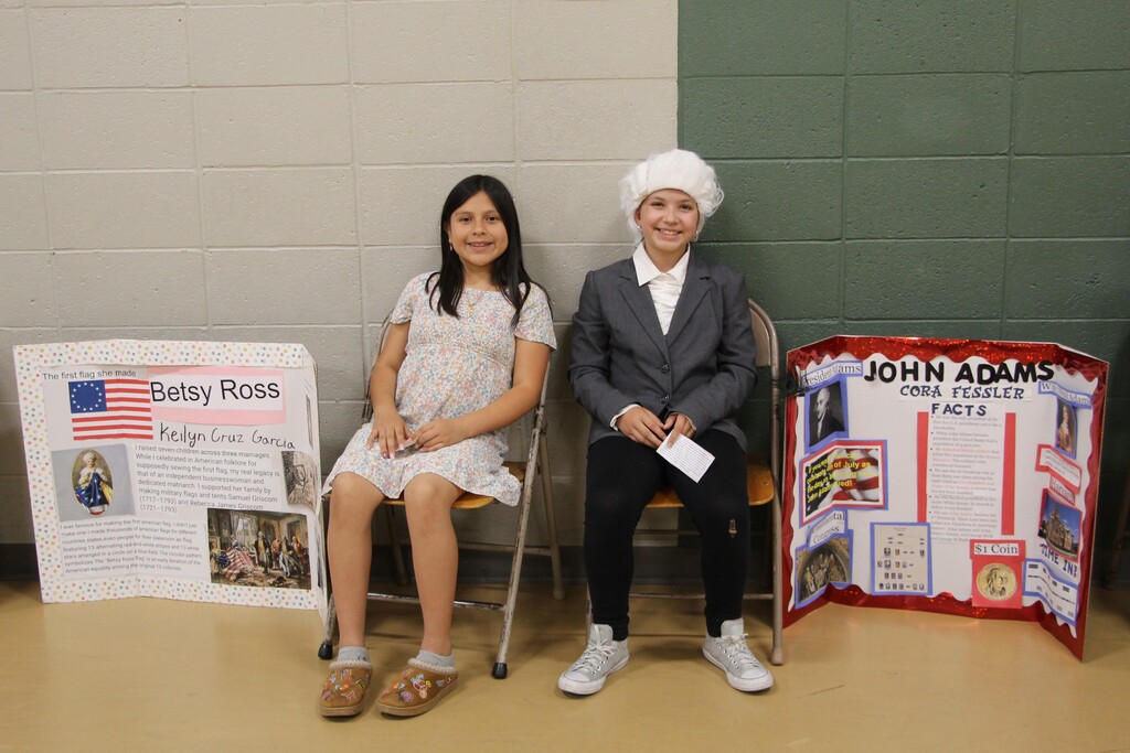 Schurz Elementary School 5th graders host a Wax Museum to showcase figures from the American Revolution