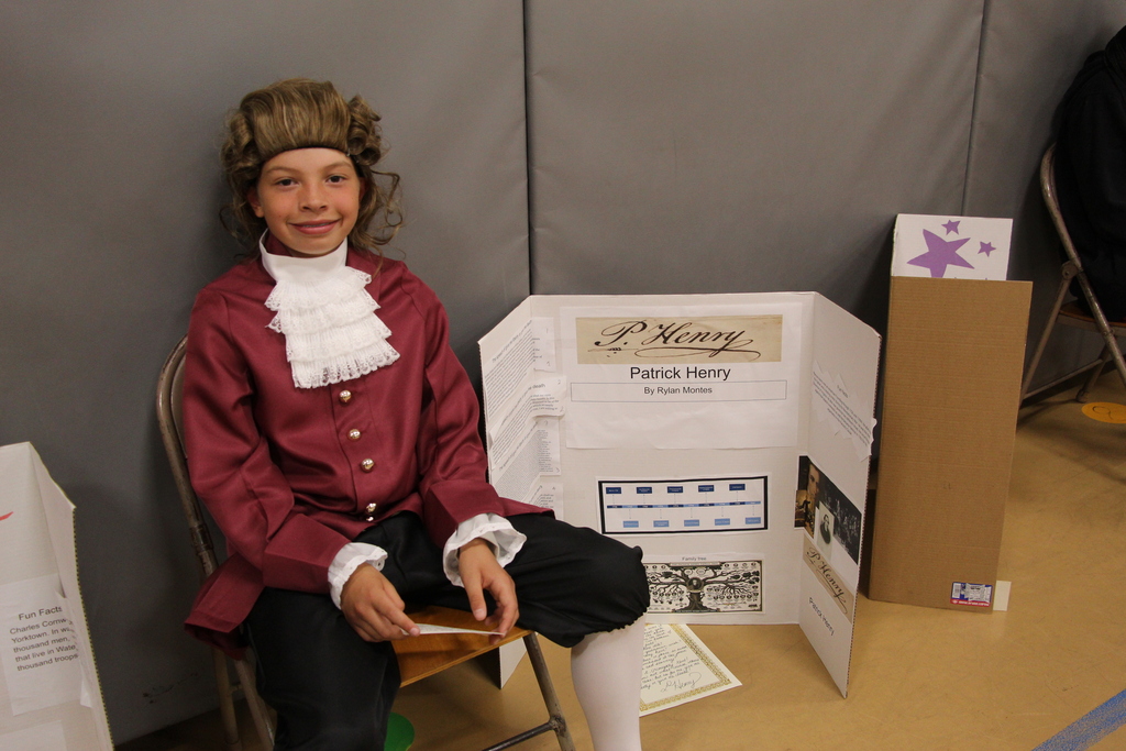 Schurz Elementary School 5th graders host a Wax Museum to showcase figures from the American Revolution