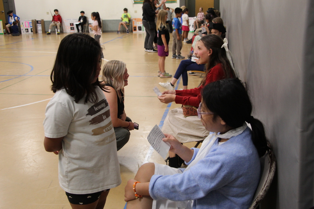 Schurz Elementary School 5th graders host a Wax Museum to showcase figures from the American Revolution