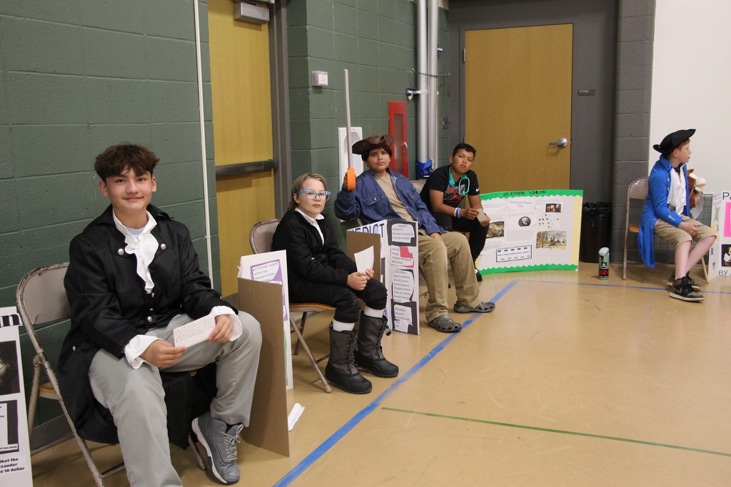 Schurz Elementary School 5th graders host a Wax Museum to showcase figures from the American Revolution