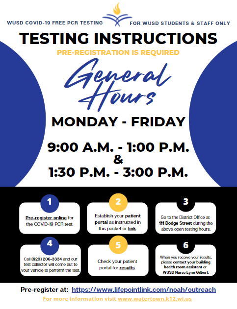 COVID Testing Pre-Registration Link