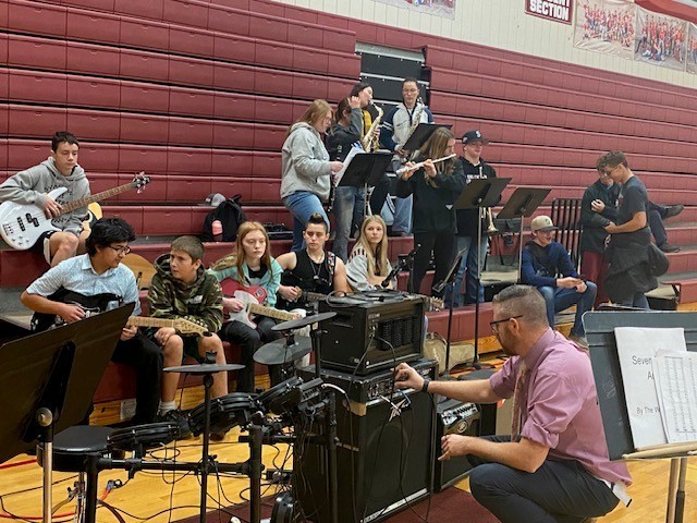 Pep Band getting their jam on.