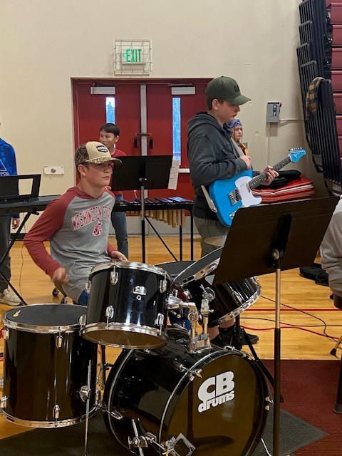 Pep Band getting their jam on.