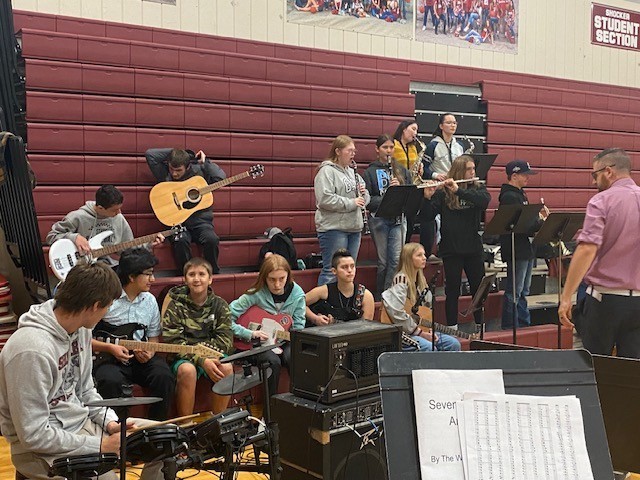 Pep Band getting their jam on.