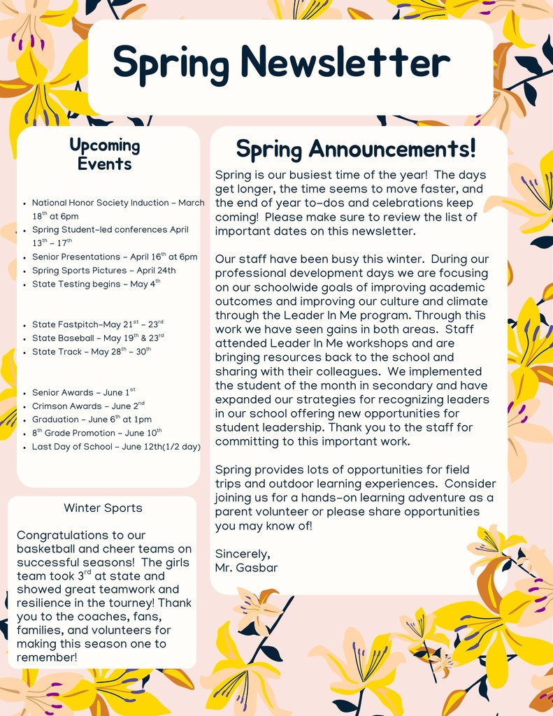 Spring Newsletter 2026!
