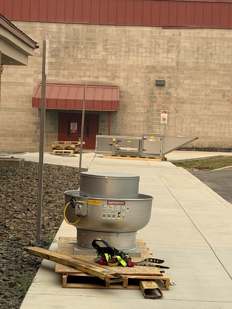 New equipment to be installed for the HVAC system.