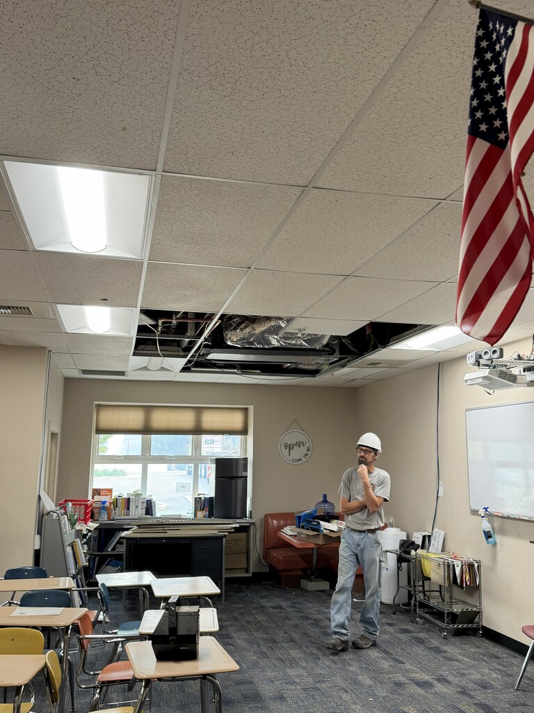 Construction work in class.