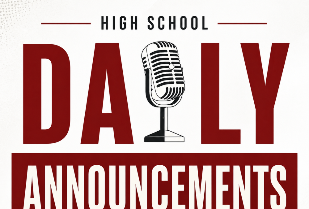 Daily Announcement Poster