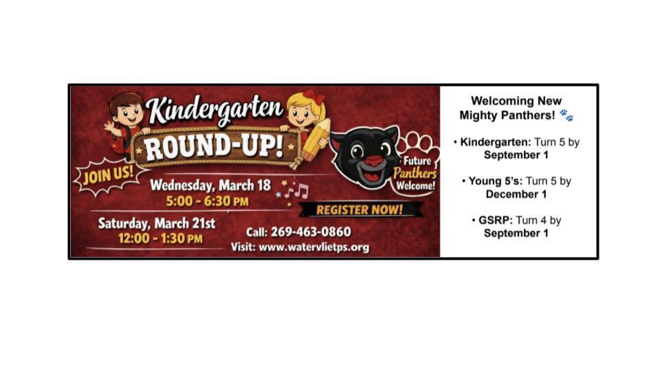 Kindergarten & Young 5's Round up