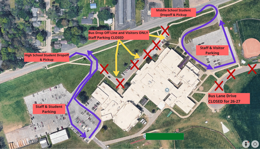 Transportation Changes 2026-2027 drop off and pick up