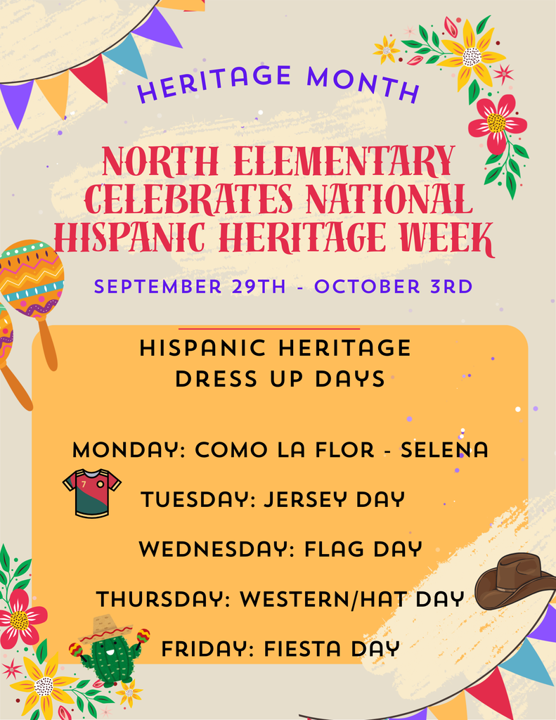 List of dress up days for  Hispanic Heritage Month