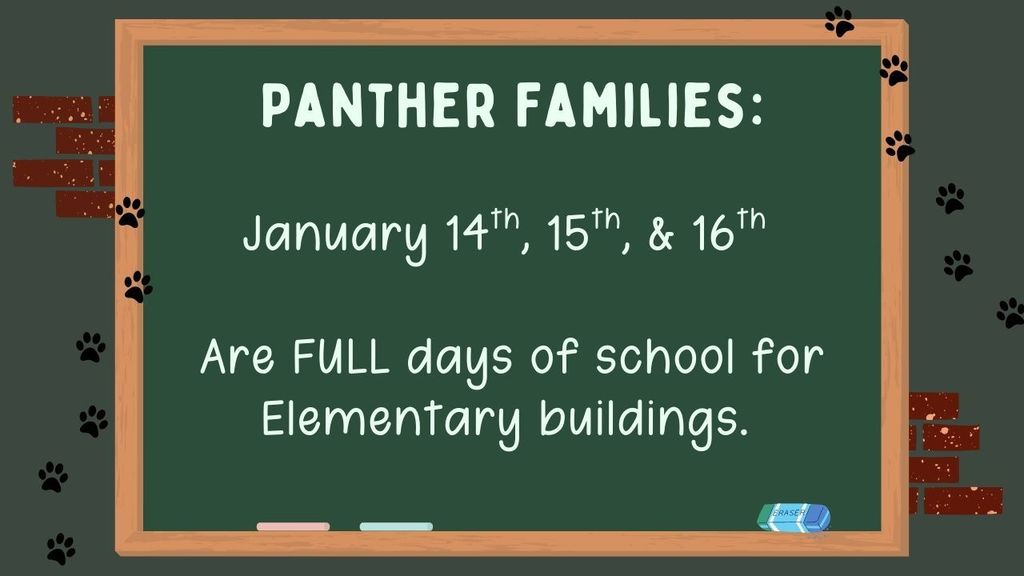 chalkboard with list of dates