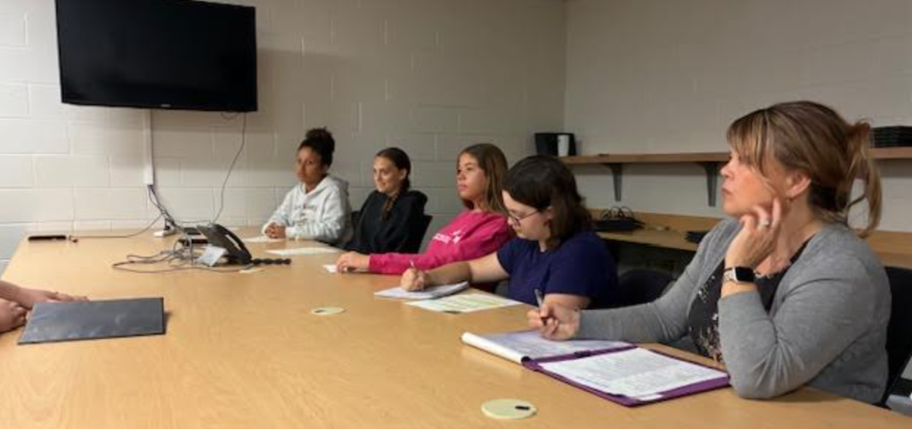 image of students interviewing