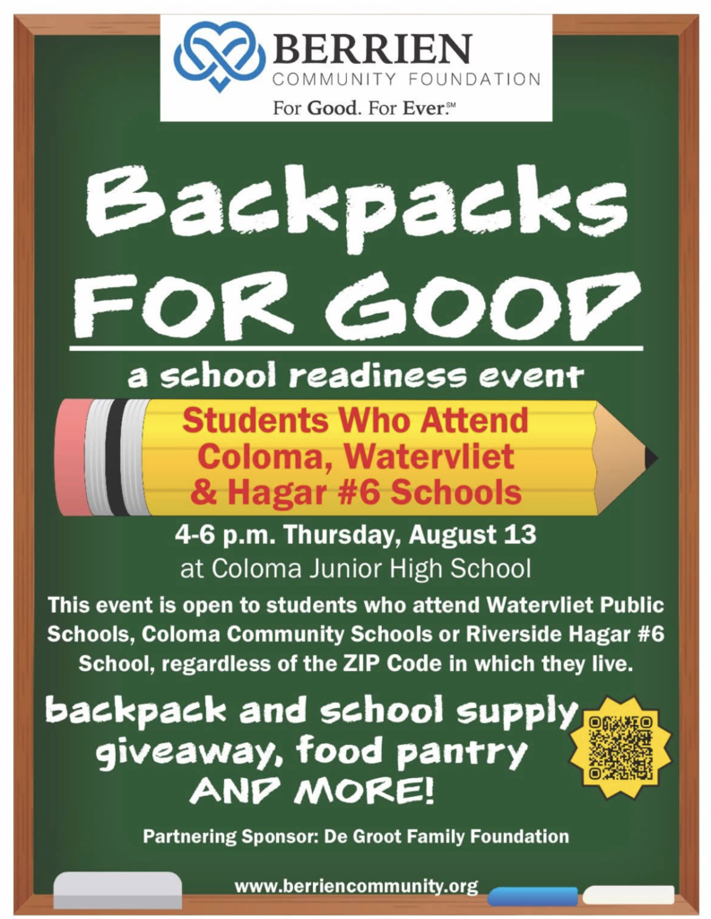 Backpack event flier