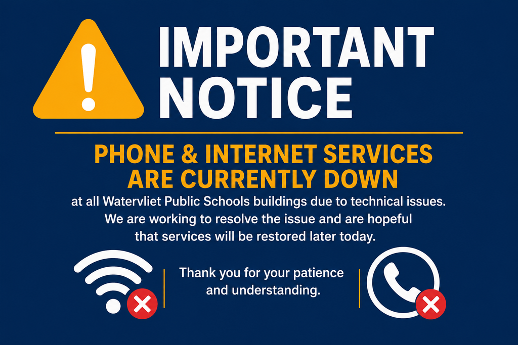 Phone and internet are currently down.