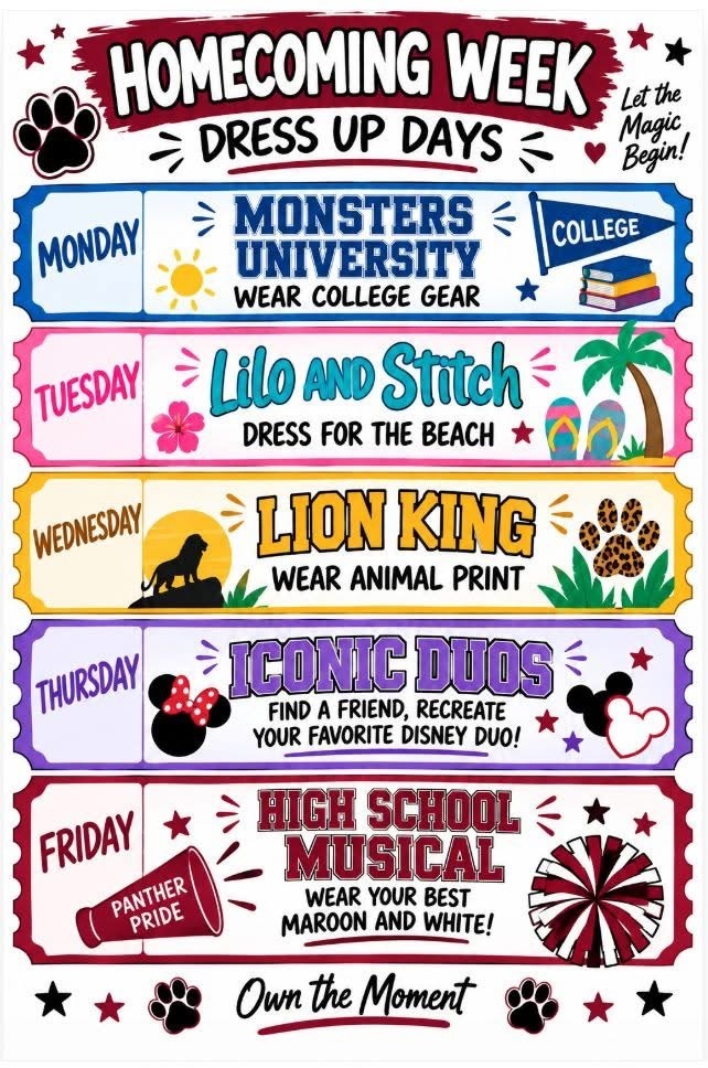 Homecoming Dress up days