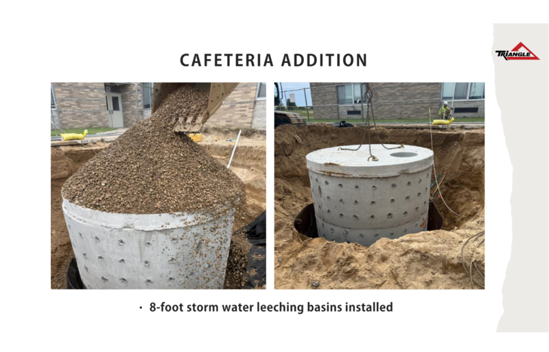 8-foot storm water leeching basins installed