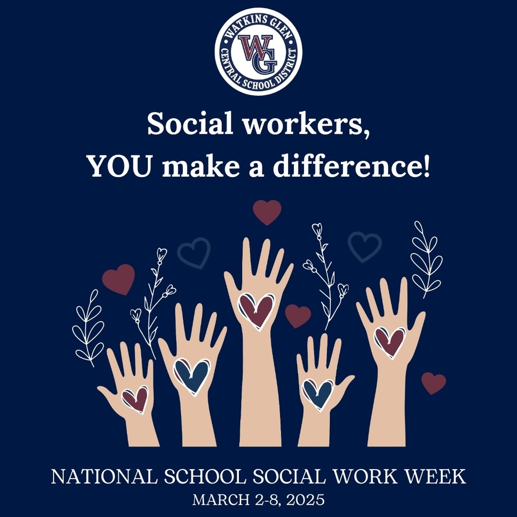 School Social Work Week Post. Social workers, you make a difference. Hands with hearts.