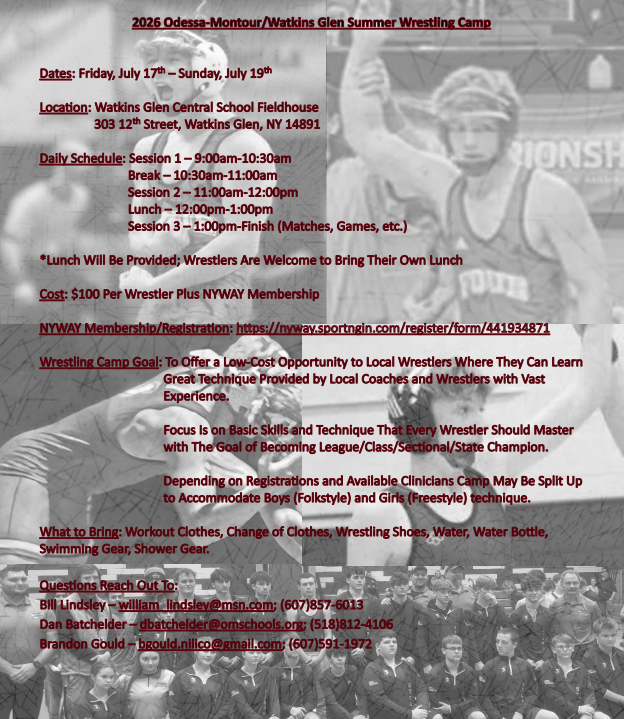 2026 Summer Wrestling Camp 