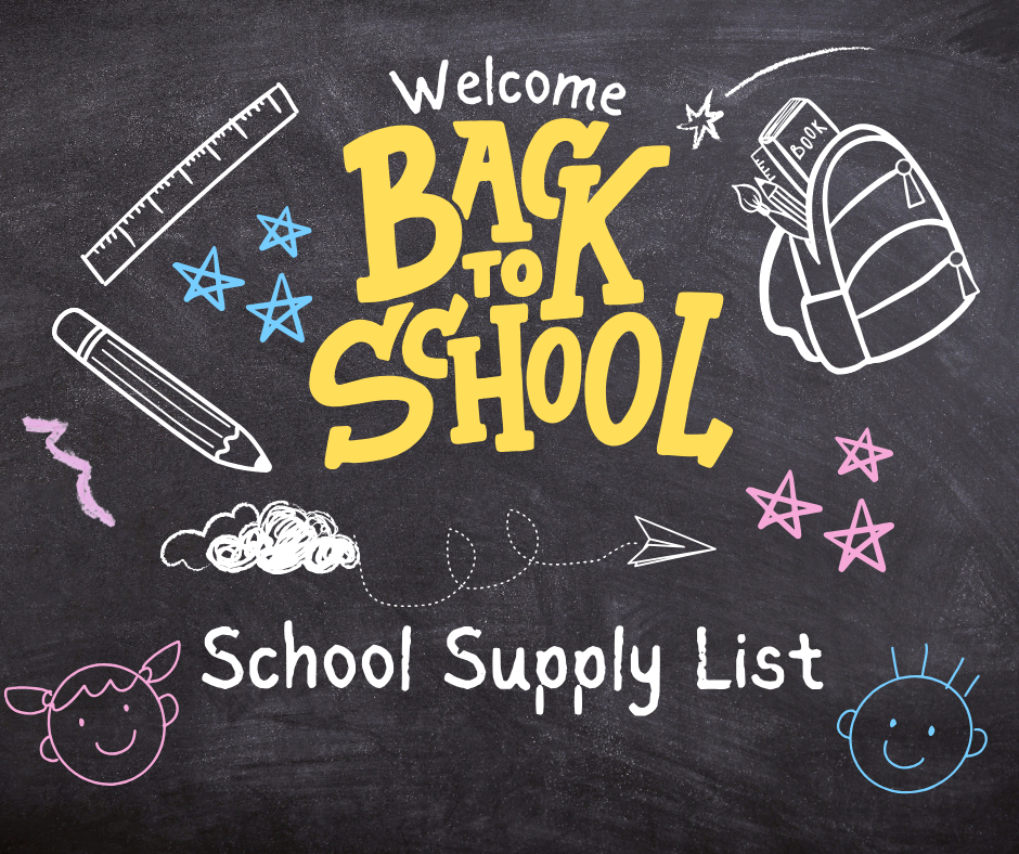 School Supply List for 25/26