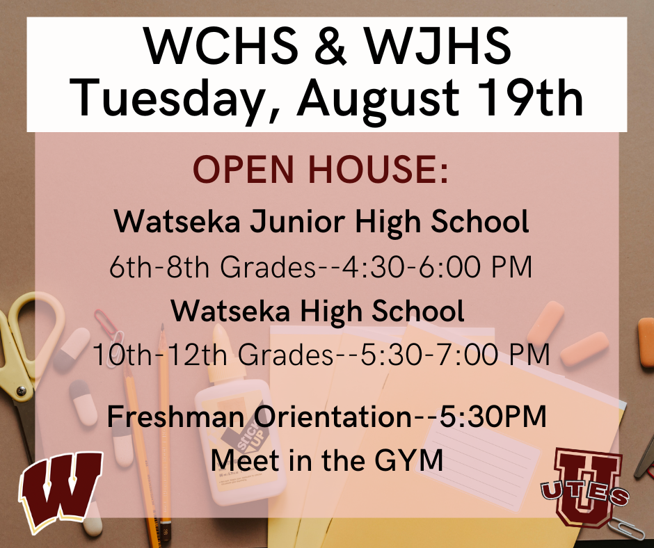 WCHS and WJHS Open House