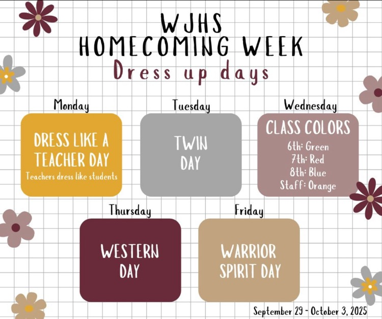 WJHS dress-up days