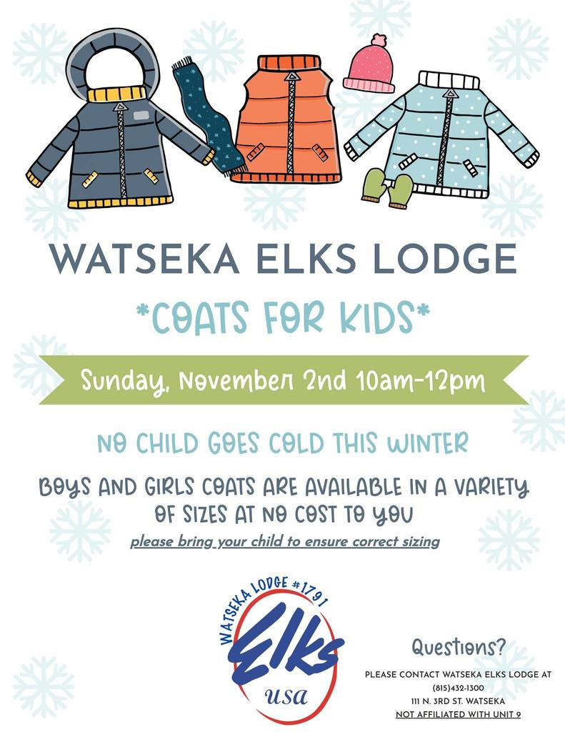 Elks Coats for Kids