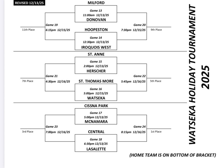 holiday tourney reschedule