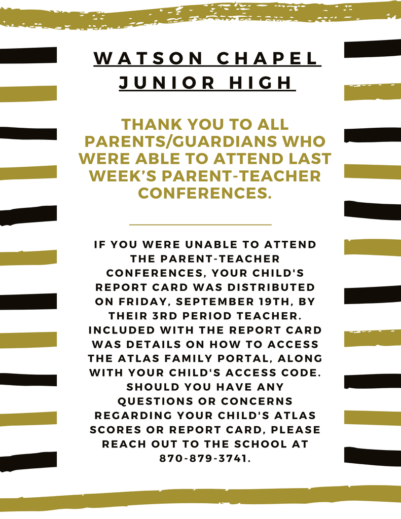 Reprt Card and ATLAS Family Portal Information