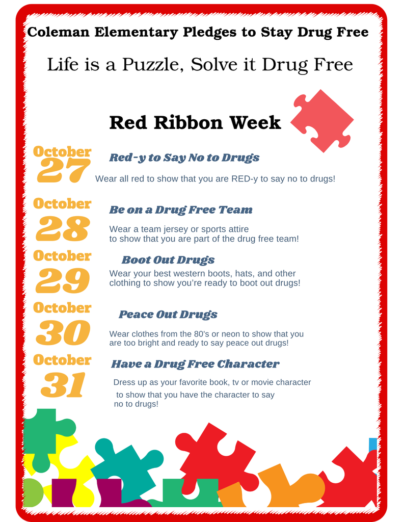 Red Ribbon Week Coleman